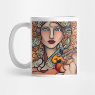 Woman playing a violin Mug